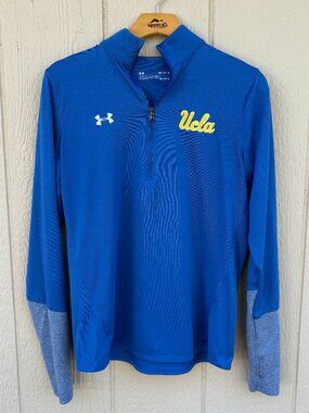 Under Armour UCLA Locker 1/2 Zip Sweatshirt Womens Medium Blue Collegiate Sports